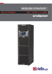 Riello Multi Power2 moduláris UPS (gépkönyv) - részletes termékismertető